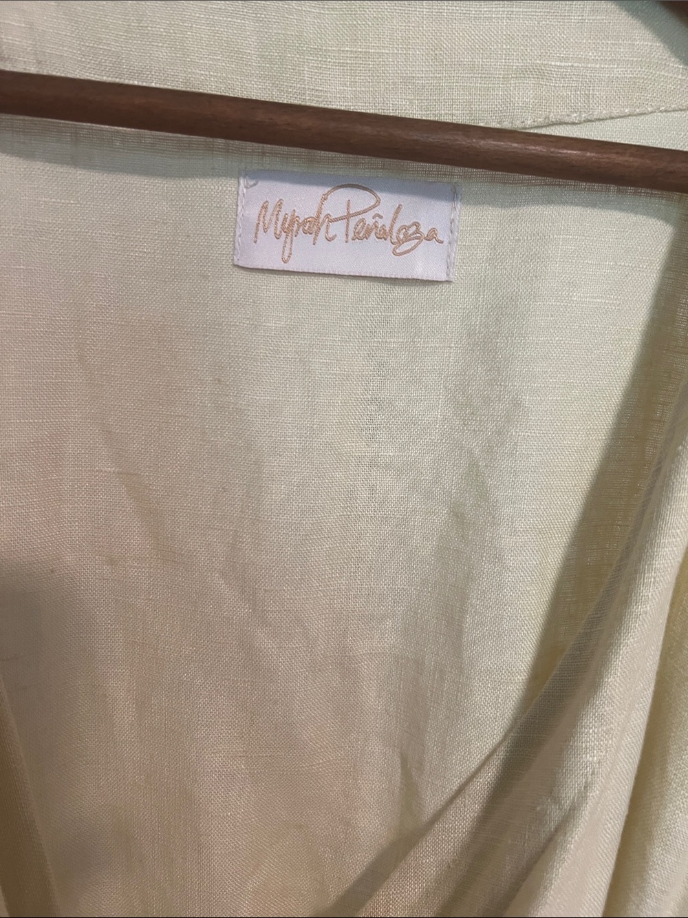 Myah Peñaloza Wrap Linen Dress - Picture 2 of 6
